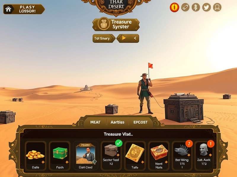 Thar Desert Gold Quest treasure hunting interface